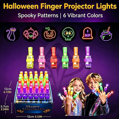 36PCS Halloween LED Finger Lights Neon Party Favors Glow in the Dark Rave Party Supplies Goodie Bag Stuffers Box Prizes
